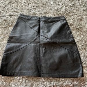 Black leather skirt